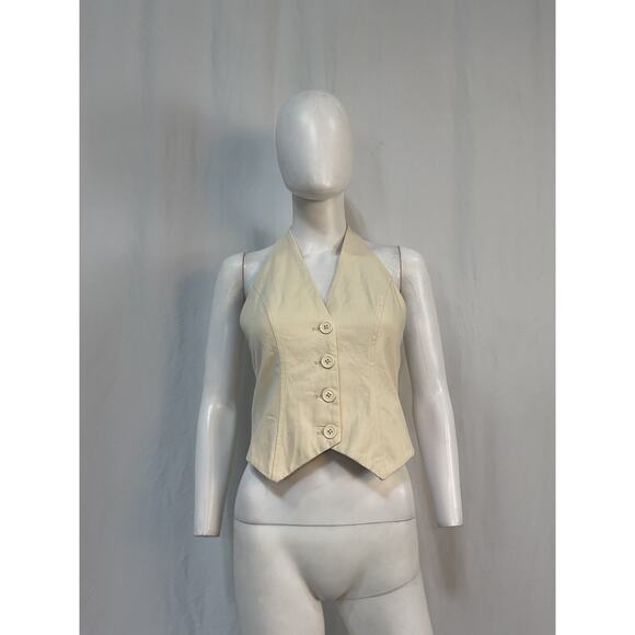 Lovers And Friends X 'Maggie' Cream Cotton Macdonald Miranda Vest Size XS - Picture 2 of 5